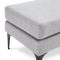 Banc/bout de lit MAX tissu gris clair