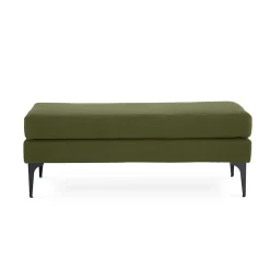 Banc/bout de lit MAX velours côtelé kaki