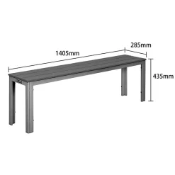 Bancs à Lattes Valletta Gris - Lot de 2 - Bolero
