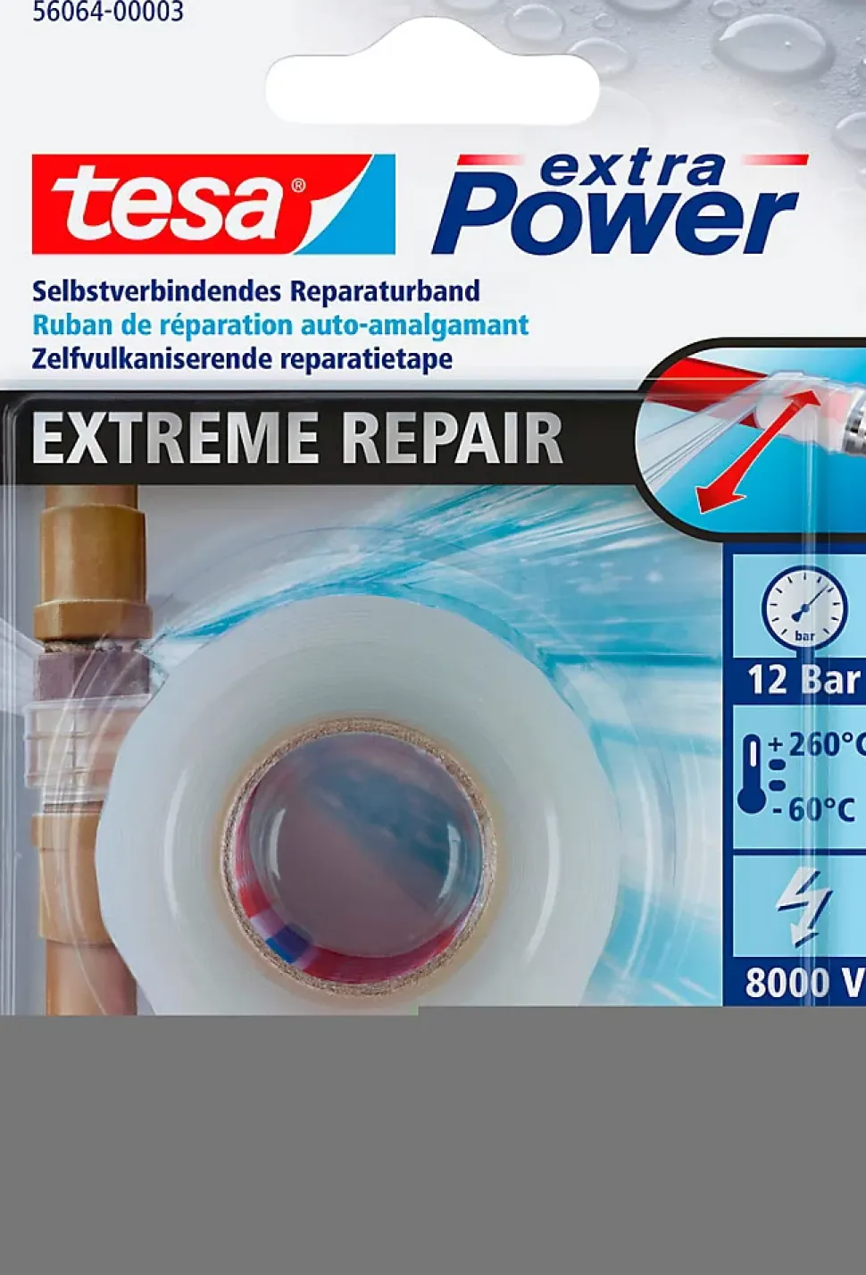 Bande de réparation tesa Extreme Repair 56064-00003-00 transparent, 30 mm x 2,5 m