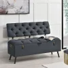 Banquette de rangement Malmohus siège rabattable gris foncé en.casa