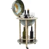 Bar sous forme de globe - VIDAXL - Armoire à vin - Bois solide - Bleu et Blanc - Mobilité facile