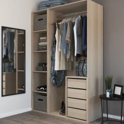 Barre de penderie en acier gris GoodHome Atomia 100 cm