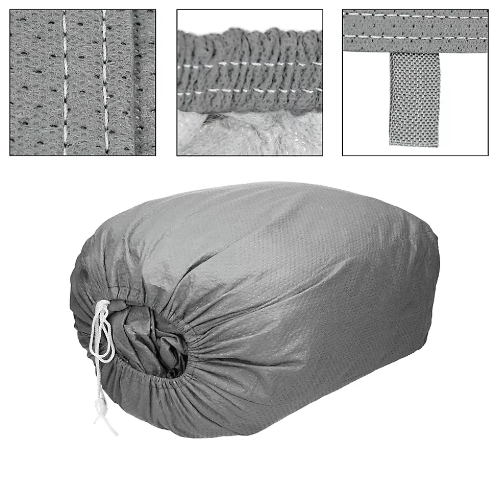 Bâche de Protection Voiture - L 482 x 178 x 119 cm - Housse Protection Auto - Tissu Non Tissé Respirant avec Élastiques