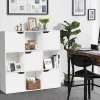 Bibliotheque Meuble de Rangement 9 Compartiments, Etagere de Rangement avec 5 Portes, Montage Facile, Ideal pour Bureau, Salon