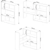 Bibliotheque mobile TWIST Chêne Sonoma 173,6 cm façade Chêne Sonoma 3 étagères 173,6x30x109,3 cm
