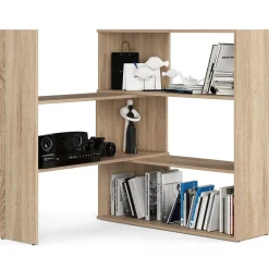 Bibliotheque mobile TWIST Chêne Sonoma 173,6 cm façade Chêne Sonoma 3 étagères 173,6x30x109,3 cm