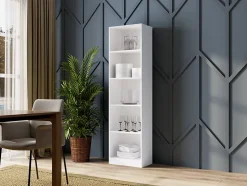 Bibliotheque style scandinave salon - 50x30x181 - 5 tablettes - etagere à livres-KAFFI