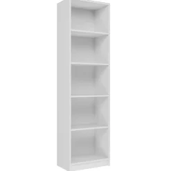 Bibliotheque style scandinave salon - 50x30x181 - 5 tablettes - etagere à livres-KAFFI