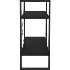 Bibliothèque à 2 niveaux Noir 80x30x70 cm Bois de pin massif vidaXL