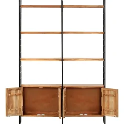 Bibliothèque à 4 niveaux 124x30x180 cm Bois d'acacia massif vidaXL