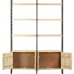 Bibliothèque à 4 niveaux 124x30x180 cm Bois de manguier massif vidaXL
