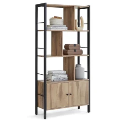 Bibliothèque 6 cases et 2 portes - L74 cm