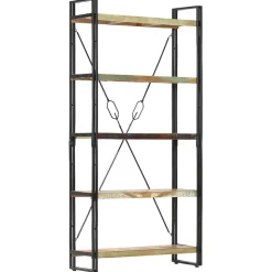 Bibliothèque 5 niveaux 90x30x180 cm Bois solide de récupération vidaXL