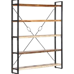 Bibliothèque 5 niveaux 140x30x180cm Bois solide de récupération vidaXL
