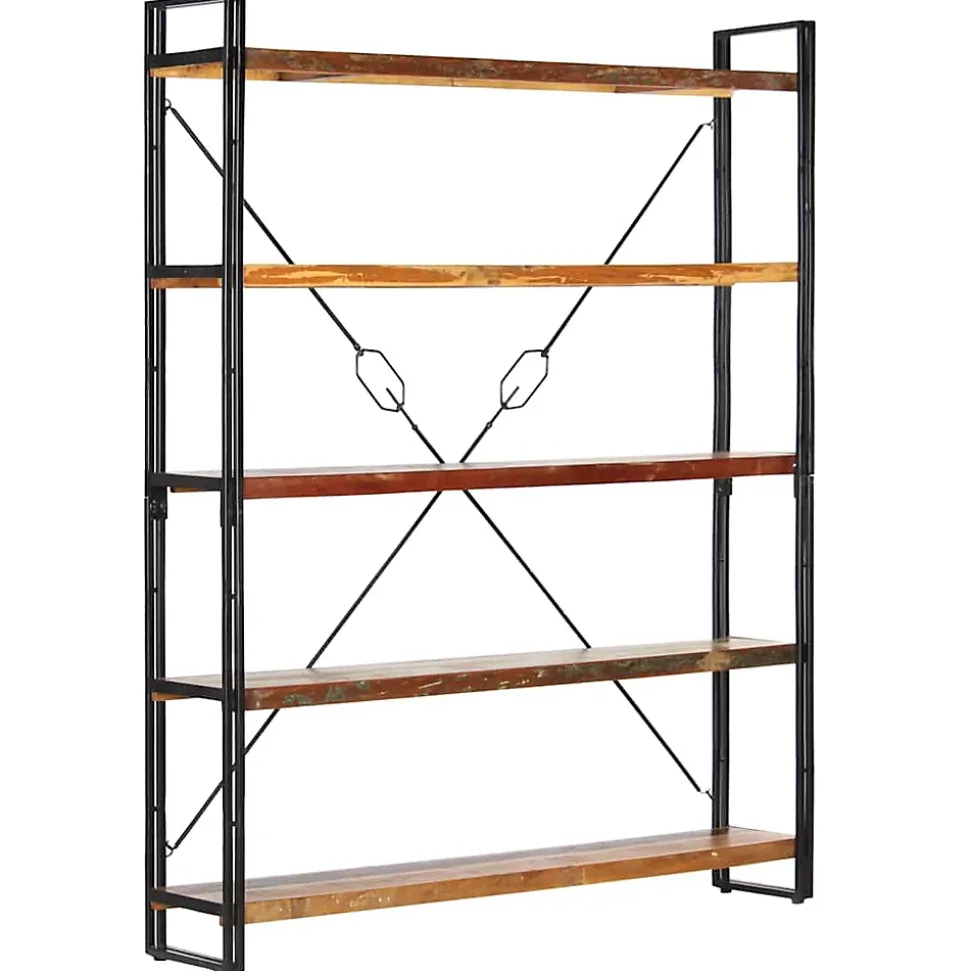 Bibliothèque 5 niveaux 140x30x180cm Bois solide de récupération vidaXL