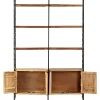 Bibliothèque 4 niveaux 124x30x180cm Bois solide de récupération vidaXL