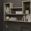 Bibliothèque à suspendre - Etagère murale - 100x60x16 cm - Rangement mural salon-LULU