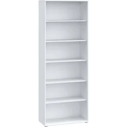 Bibliothèque - Étagère H. 198 x L. 74 cm décor blanc - MARIA