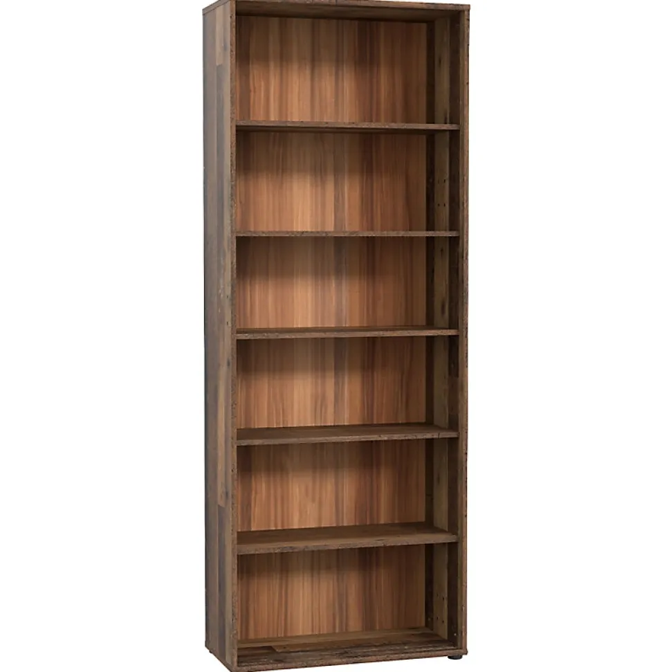 Bibliothèque - Étagère H. 198 x L. 74 cm décor bois vintage - MARIA