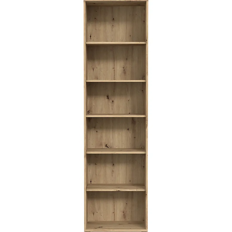 Bibliothèque - Étagère H. 198 x L. 54 cm décor chêne artisan - MARIA