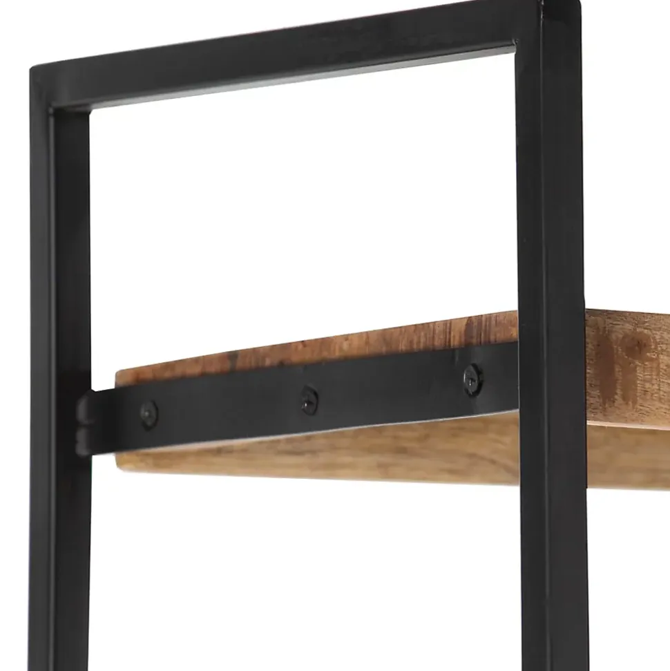 Bibliothèque - VIDAXL - 80x30x180 cm - Bois de manguier brut - 3 étagères - Style industriel