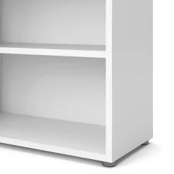 Bibliothèque Armon, Etagère de bureau, Porte-livre mobile, Librairie, 89x40 h222 cm, Blanc
