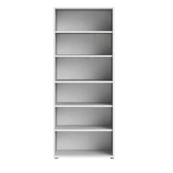 Bibliothèque Armon, Etagère de bureau, Porte-livre mobile, Librairie, 89x40 h222 cm, Blanc