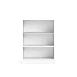 Bibliothèque Aski, Etagère de bureau, Porte-livre mobile, Librairie, 79x27 h107 cm, Blanc