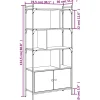 Bibliothèque avec portes Chêne Sonoma 76,5x30x154,5 cm Bois d'ingénierie vidaXL