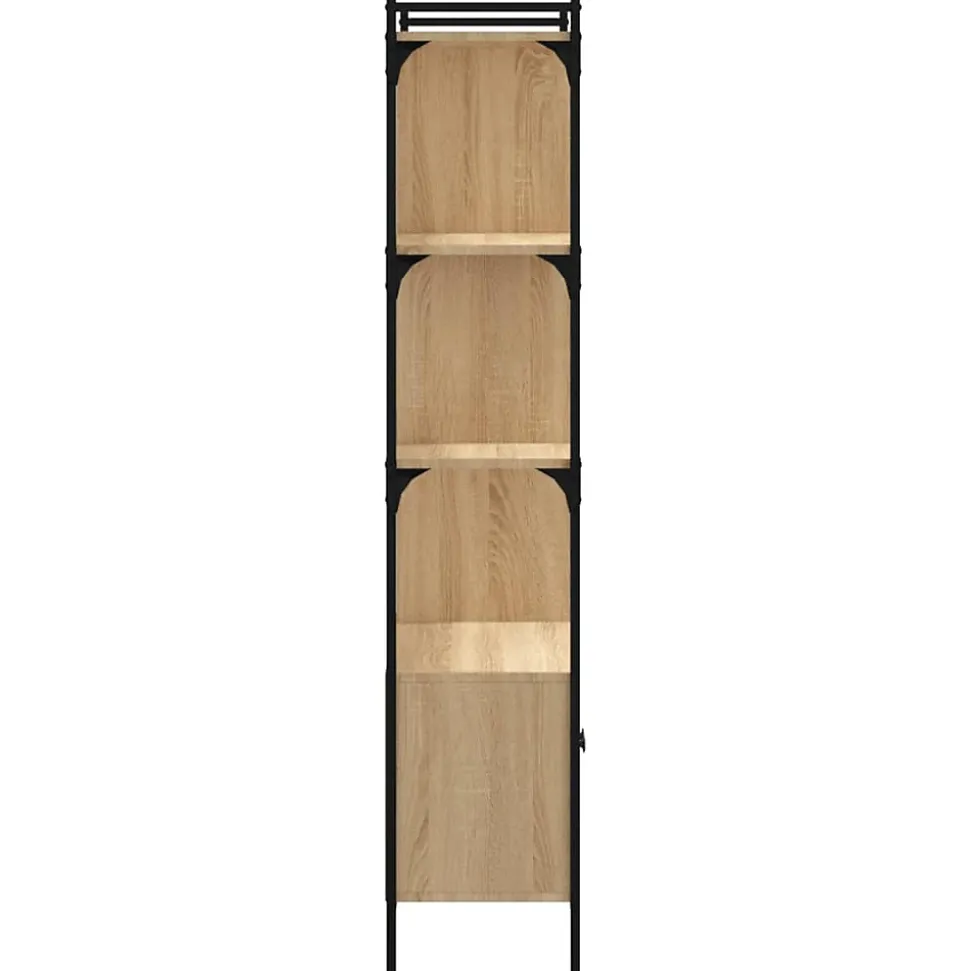 Bibliothèque avec portes Chêne Sonoma 76,5x30x154,5 cm Bois d'ingénierie vidaXL