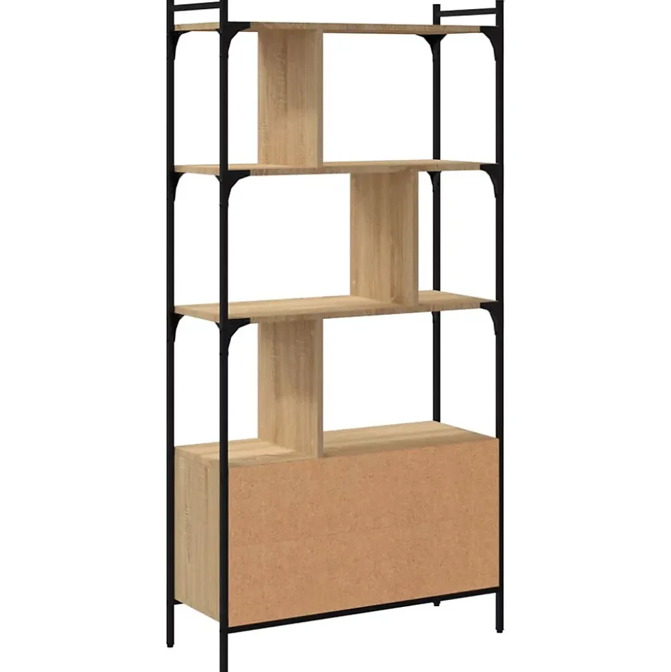 Bibliothèque avec portes Chêne Sonoma 76,5x30x154,5 cm Bois d'ingénierie vidaXL