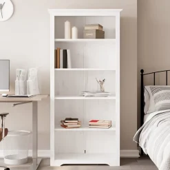 Bibliothèque BODO blanc 82x40x173 cm bois pin massif 5 niveaux vidaXL