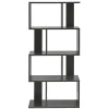 Bibliothèque Brattahlid 130 x 60 x 24 cm Gris foncé en.casa