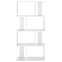 Bibliothèque Brattahlid 130 x 60 x 24 cm Blanc en.casa