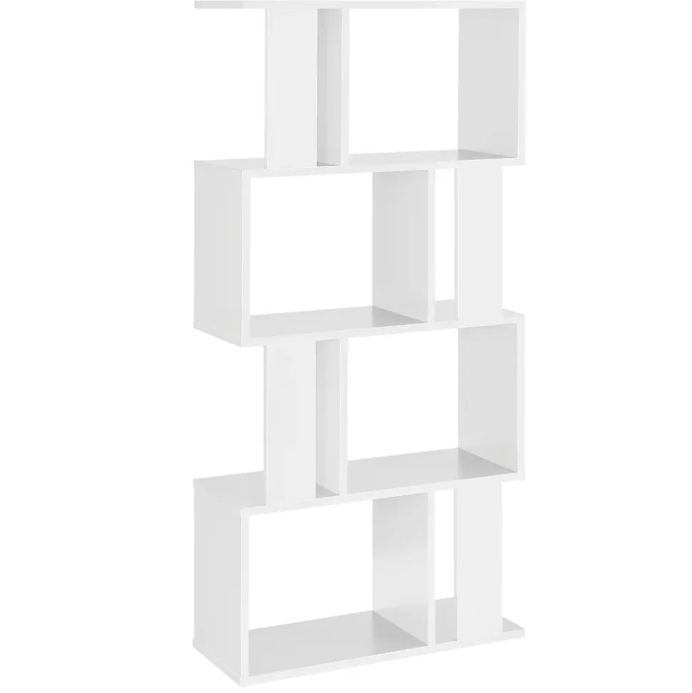 Bibliothèque Brattahlid 130 x 60 x 24 cm Blanc en.casa