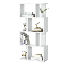 Bibliothèque Brattahlid 130 x 60 x 24 cm Blanc en.casa