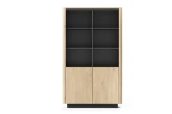 Bibliothèque, chêne crémone, 113,2 x 190,1 x 38,1 cm
