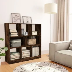 Bibliothèque Chêne fumé 97,5x29,5x100 cm Bois d'ingénierie vidaXL