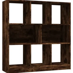 Bibliothèque Chêne fumé 97,5x29,5x100 cm Bois d'ingénierie vidaXL