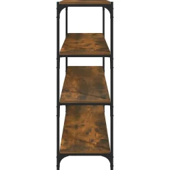 Bibliothèque Chêne fumé 100x33x100cm Bois d'ingénierie et acier vidaXL