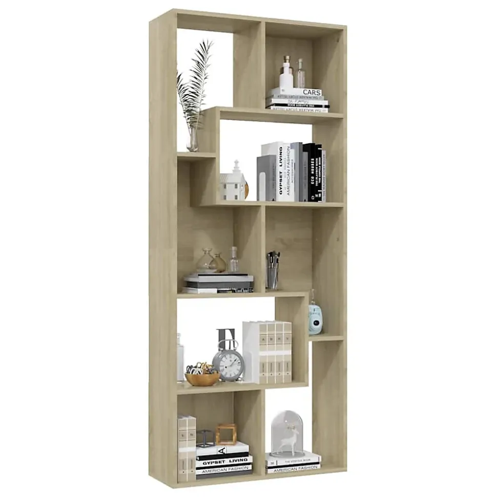 Bibliothèque Contemporaine en Aggloméré Chêne Sonoma VidaXL - 67x24x161 cm
