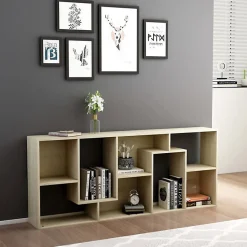 Bibliothèque Contemporaine en Aggloméré Chêne Sonoma VidaXL - 67x24x161 cm