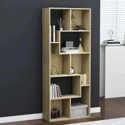 Bibliothèque Contemporaine en Aggloméré Chêne Sonoma VidaXL - 67x24x161 cm
