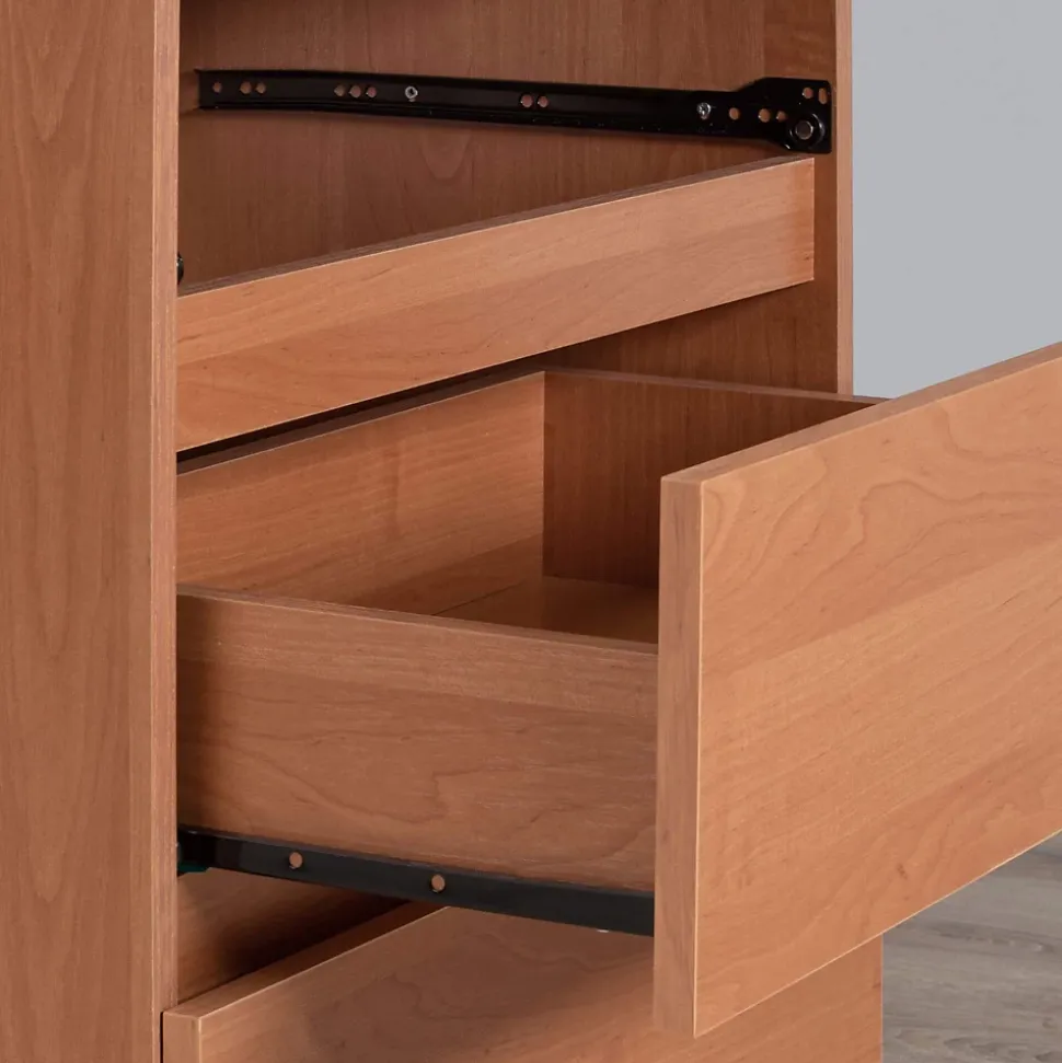 Bibliothèque de bureau AKORD R60 Aulne 60 cm 1 tiroir façade Aulne 4 étagères 60x35x180 cm