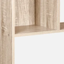 Bibliothèque design asymétrique Pieter 5 étagères. 10 compartiments de rangement. 83x23x173cm