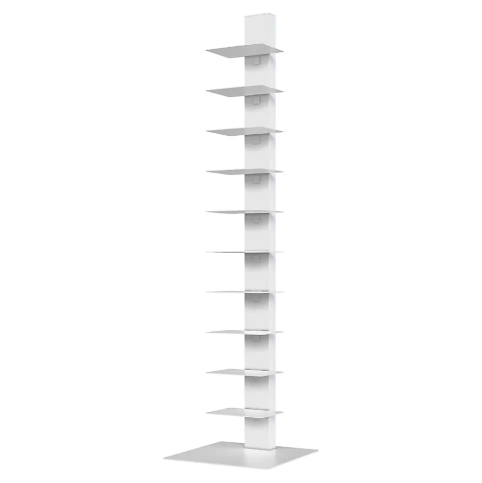 Bibliothèque Eksjö acier 150 x 39 x 39 cm blanc en.casa