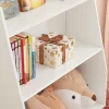 Bibliothèque Enfant 3 Étagères de Rangement pour Livres et Jouets avec Porte-revues Blanc 60x25x80 cm KMB47-W