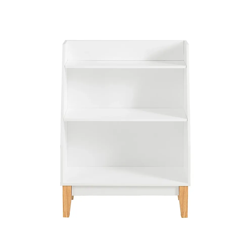Bibliothèque Enfant 3 Étagères de Rangement pour Livres et Jouets avec Porte-revues Blanc 60x25x80 cm KMB47-W