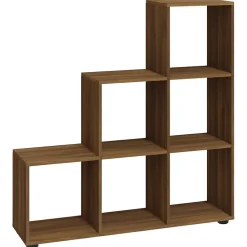 Bibliothèque escalier Chêne marron 107 cm Bois d'ingénierie vidaXL